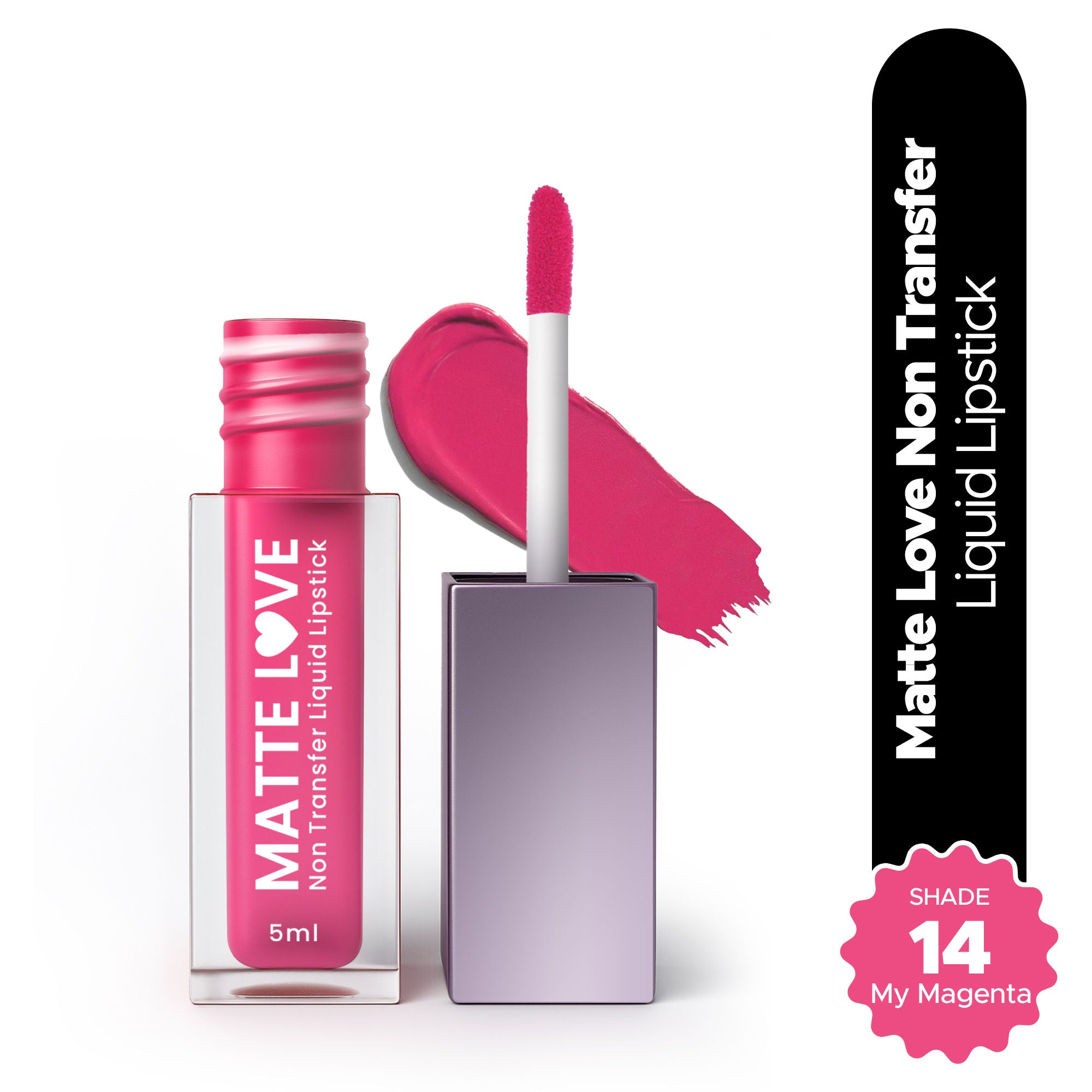 Matte Love Non Transfer Liquid Lipstick - My Magenta 14