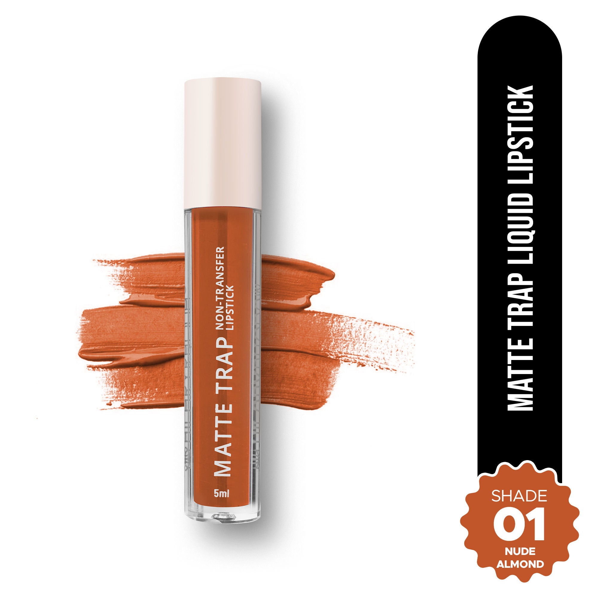 Matte Trap Liquid Lipstick - Nude Almond 01
