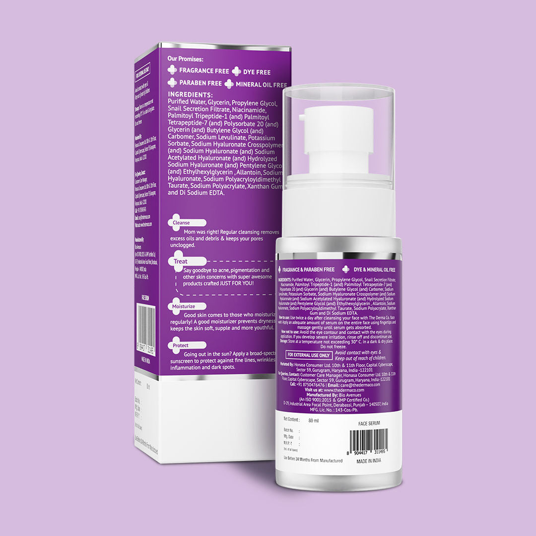 Snail Mucin Peptide 96 Hydrating Serum with Niacinamide & Peptide for Moisturized Skin