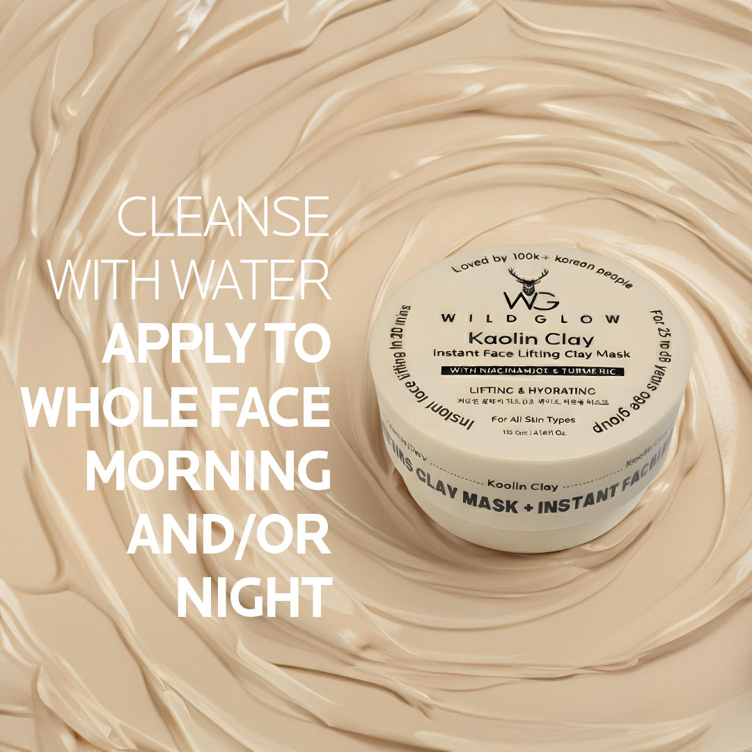 Instant Facelifting Clay Mask With Niacinamide, Turmeric & Vitamin B3