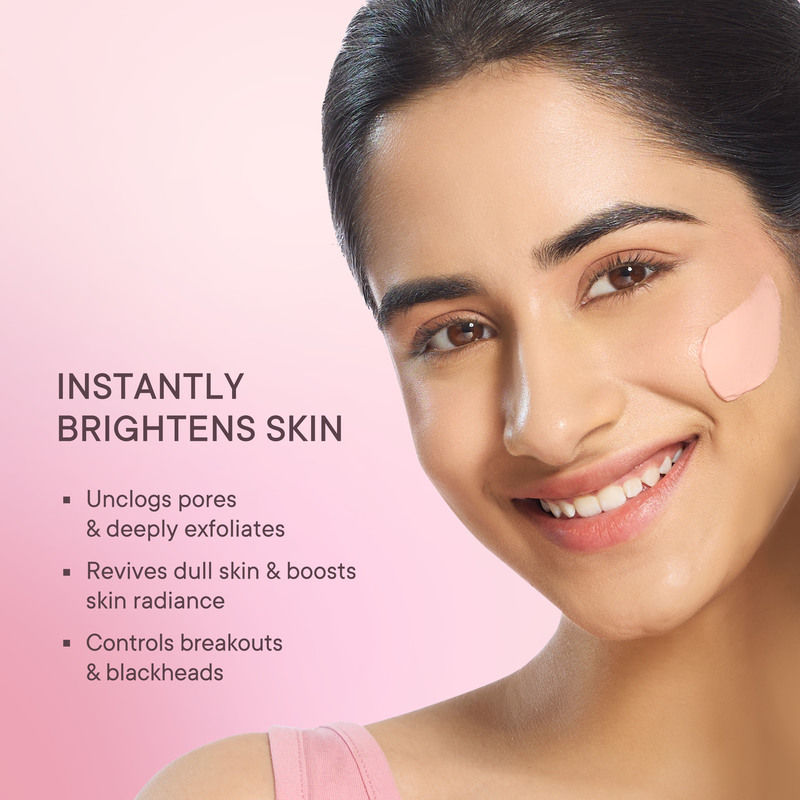 Brightening Pink Clay Mask for Instant Glow & De-Tan