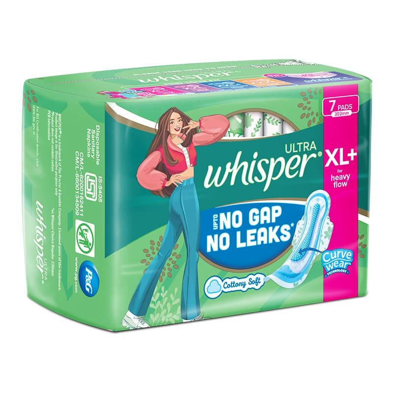 Ultra Upto No Gap No Leaks Sanitary Pads, 7 XL+ Pads, For Heavy Flow Protection