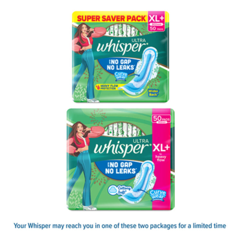 Ultra Upto No Gap No Leaks Sanitary Pads, 50 XL+ Pads, For Heavy Flow Protection