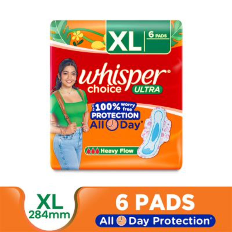 Choice XL, 6 XL Pads for medium to heavy flow, Gives Up to 100% worry-free protection
