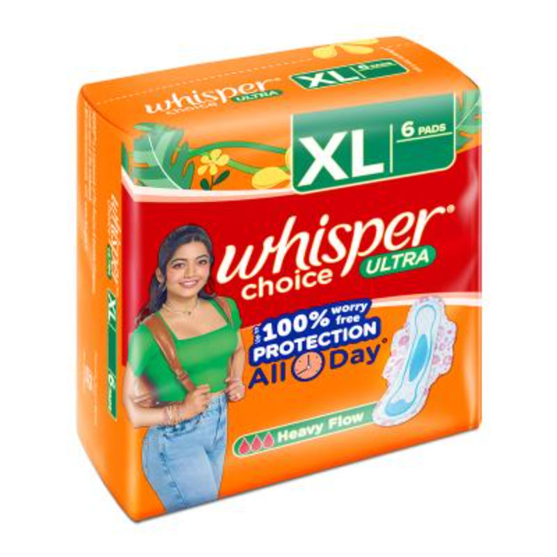 Choice XL, 6 XL Pads for medium to heavy flow, Gives Up to 100% worry-free protection