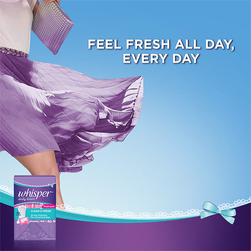 Clean and Fresh Daily Liners, 20 panty liners for women - Pack of 1