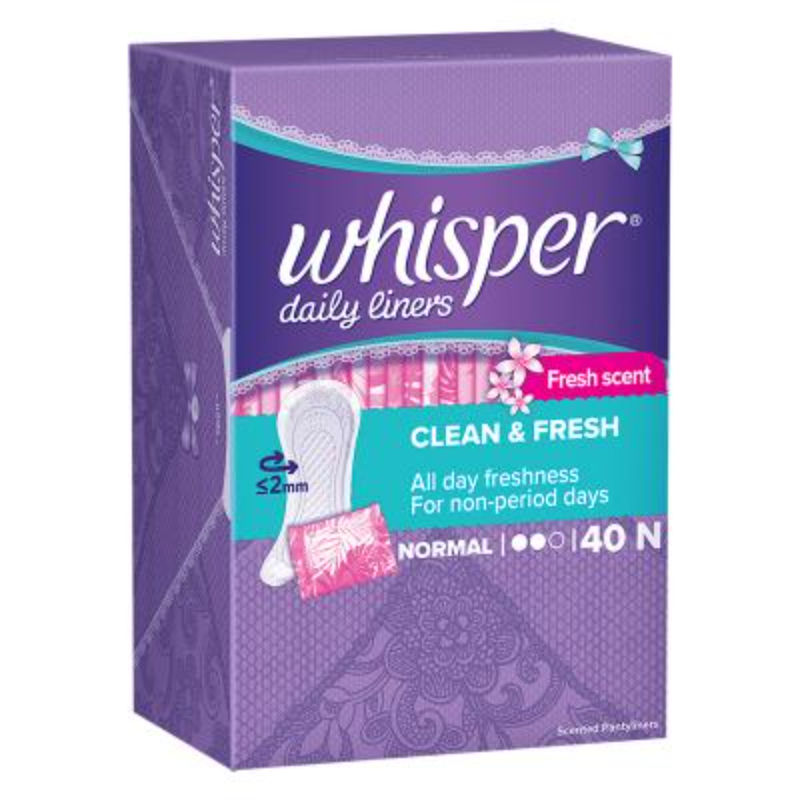 Clean and Fresh Daily Liners, 40 panty liners for women - Pack of 1