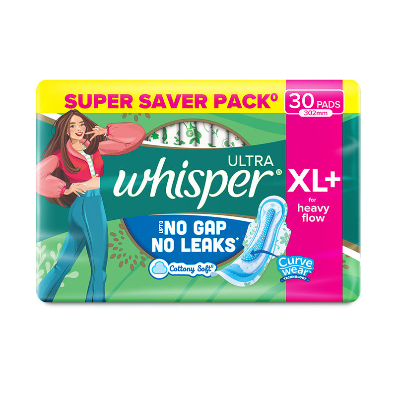 Ultra Upto No Gap No Leaks Sanitary Pads, 30 XL+ Pads, For Heavy Flow Protection