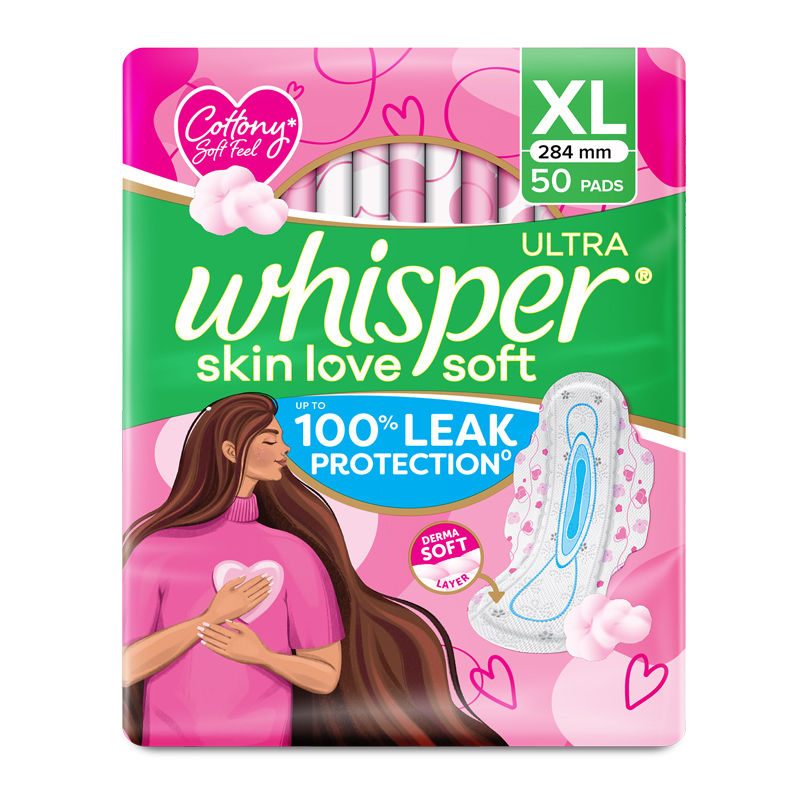 Ultra Skinlove Soft Sanitary Pads For Women,50 Thin Pads-Xl,Our #1 Softness,Irritation Free