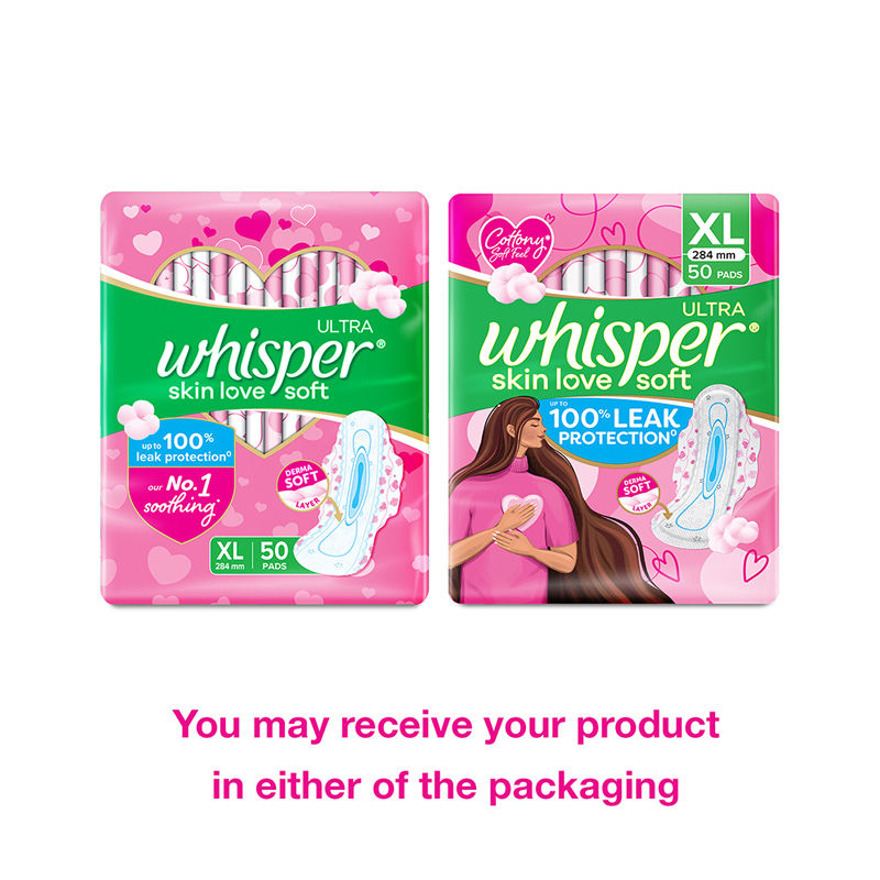 Ultra Skinlove Soft Sanitary Pads For Women,50 Thin Pads-Xl,Our #1 Softness,Irritation Free