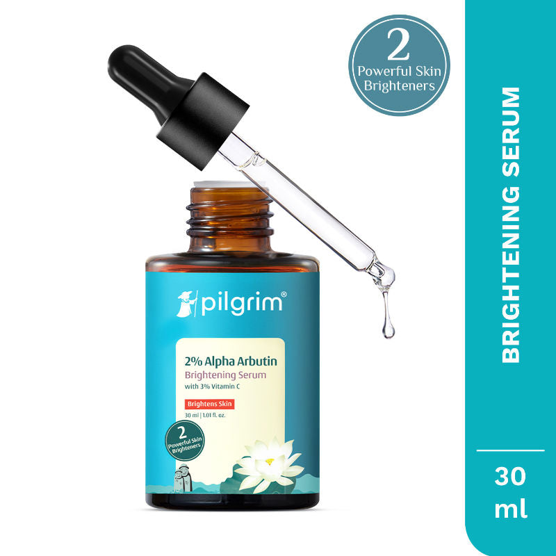 2% Alpha Arbutin & 3% Vitamin C Brightening Serum, Fades Pigmentation & Brightens Skin
