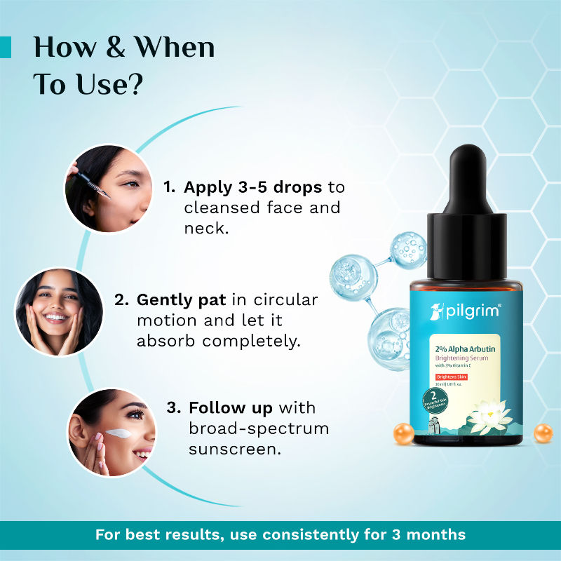 2% Alpha Arbutin & 3% Vitamin C Brightening Serum, Fades Pigmentation & Brightens Skin
