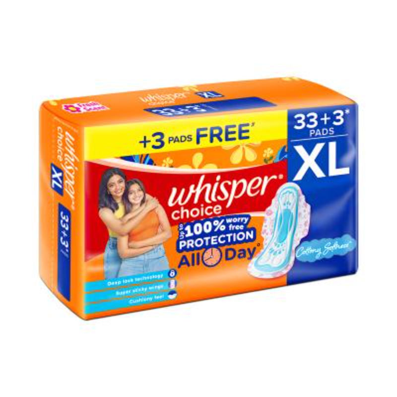 Choice XL, 36 XL Pads for medium to heavy flow, Gives Up to 100% worry-free protection