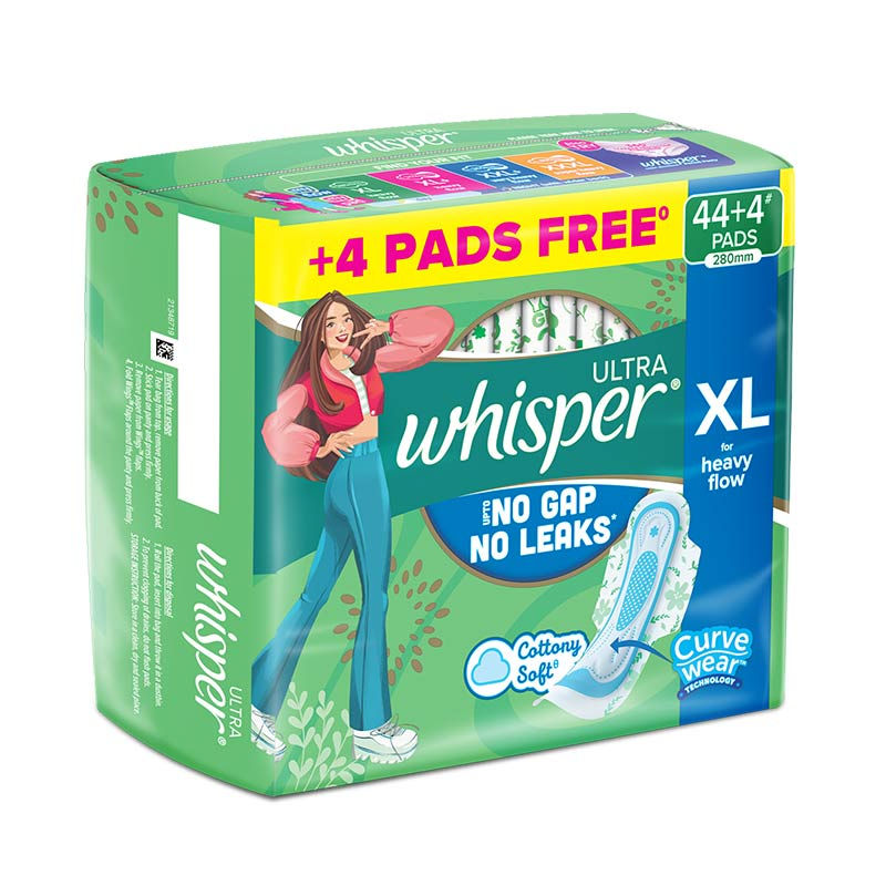 Ultra Upto No Gap No Leaks Sanitary Pads, 48 XL Pads, For Heavy Flow Protection