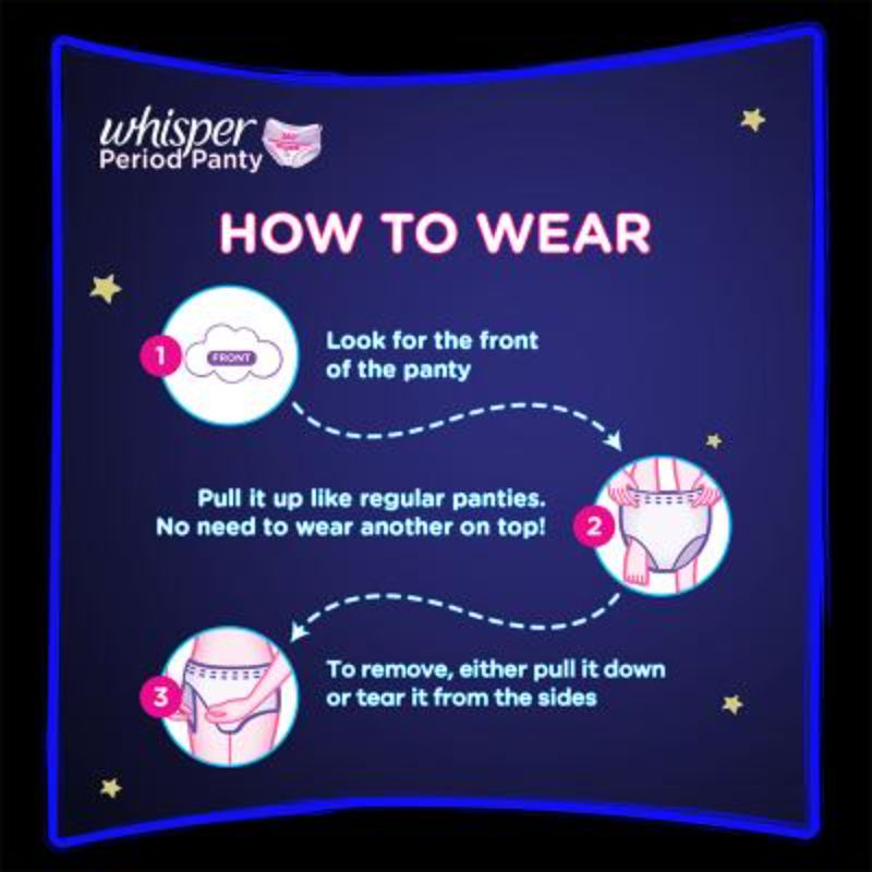 Super Absorbent Period Panty, 18 M-L Pants, 360 Degree Leakage Protection for Heavy Flow