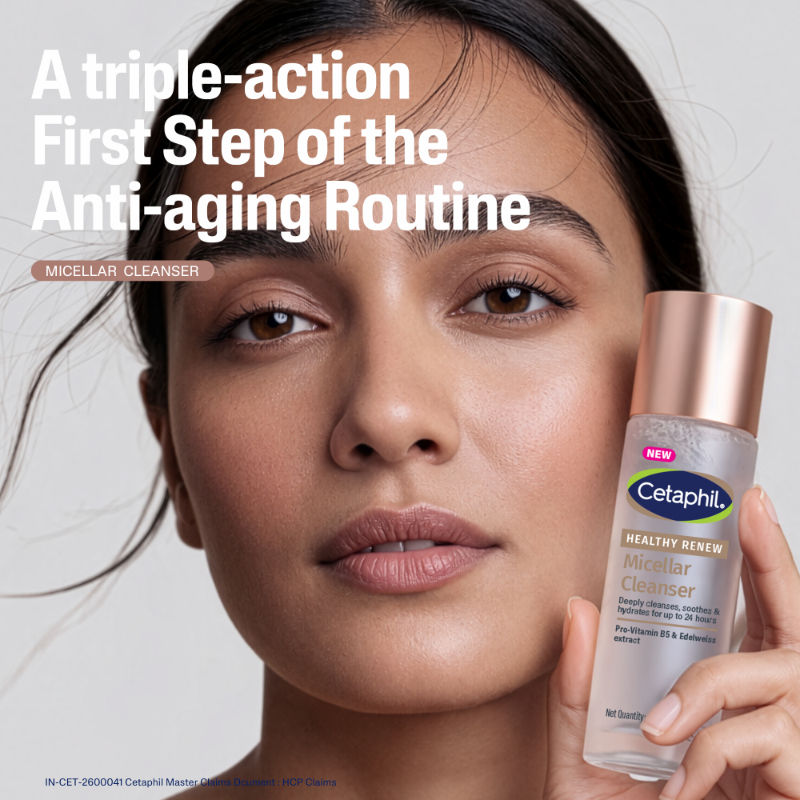 Healthy Renew Micellar Cleanser, Triple Action Formula for Anti Aging Skincare Routine