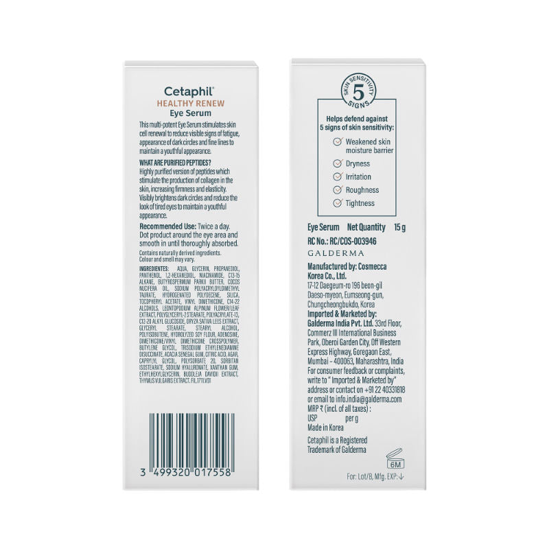 Healthy Renew Eye Serum with Purified Peptides, Reduces Dark Circles & Fine Lines