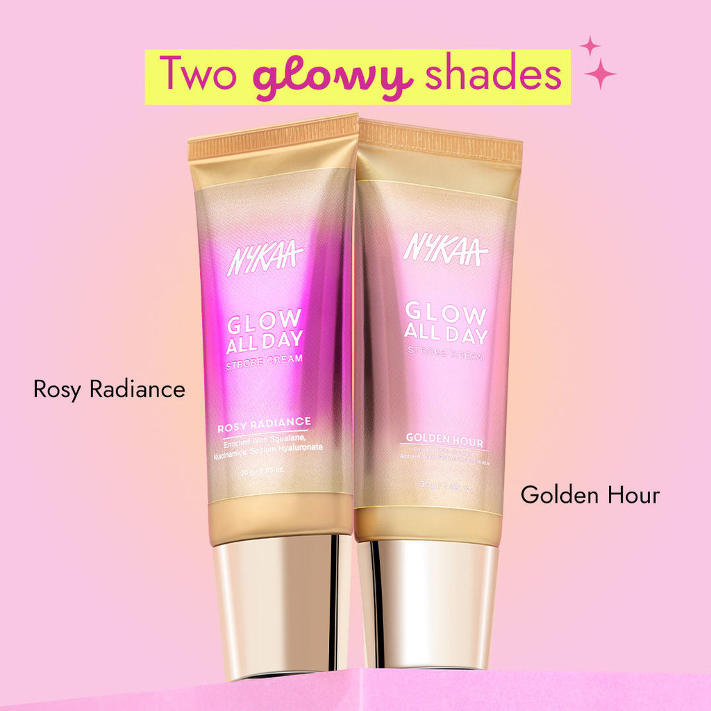Nykaa Glow All Day Illuminating Strobe Cream + Moisturising Primer + Highlighter