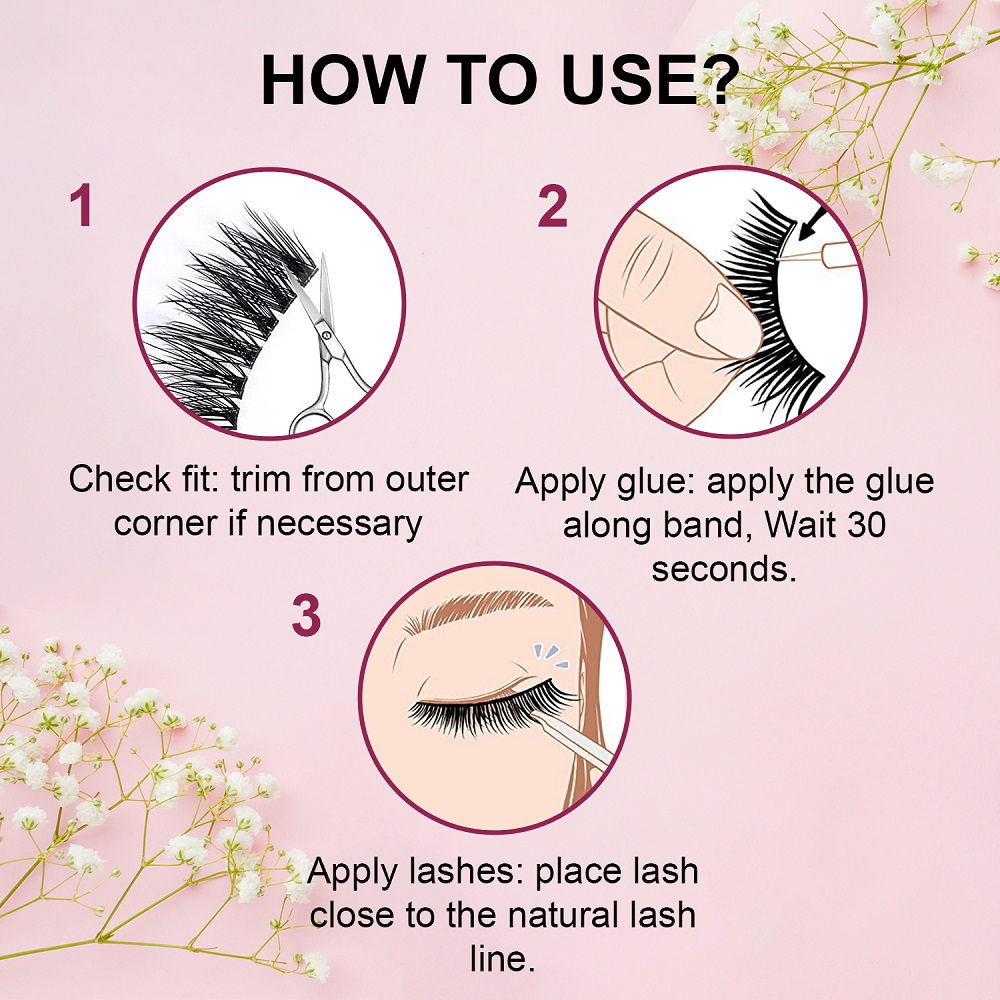 Dramatic, Party Style Long and Natural False Eyelashes - 18