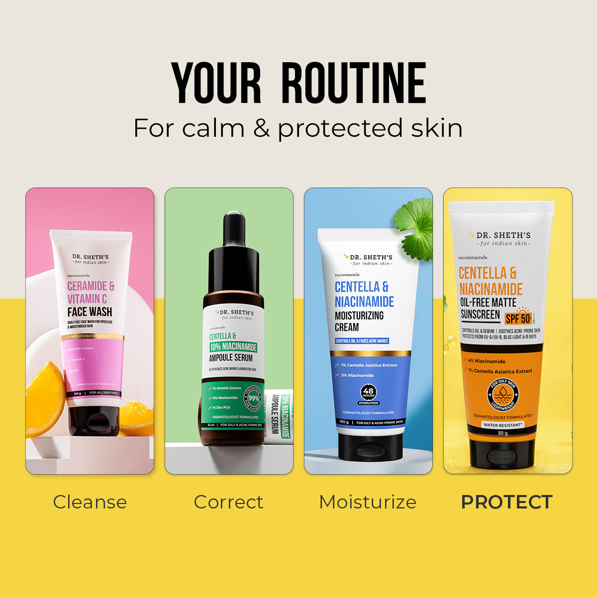 Centella & Niacinamide Oil-Free Matte Sunscreen SPF 50+ PA++++