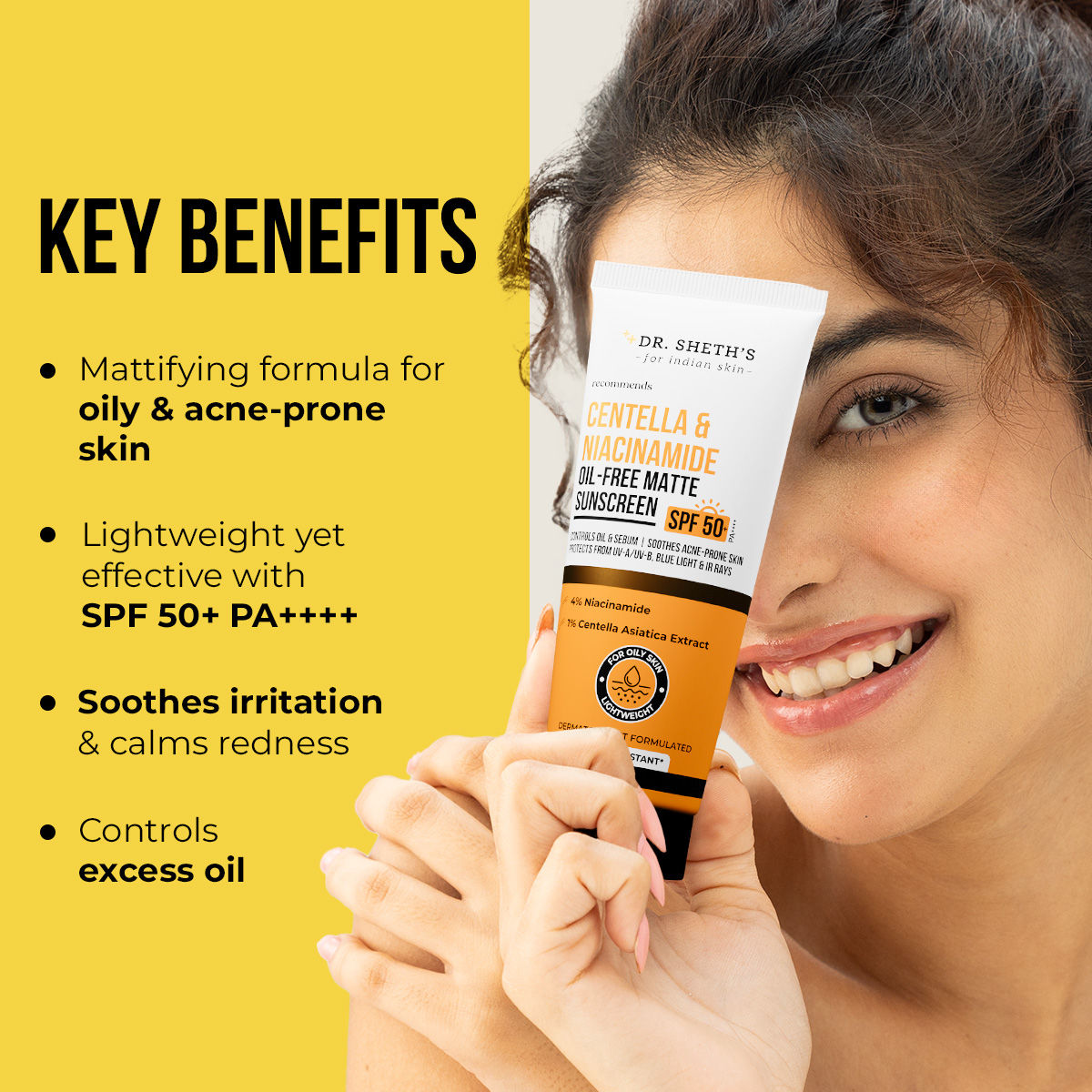 Centella & Niacinamide Oil-Free Matte Sunscreen SPF 50+ PA++++