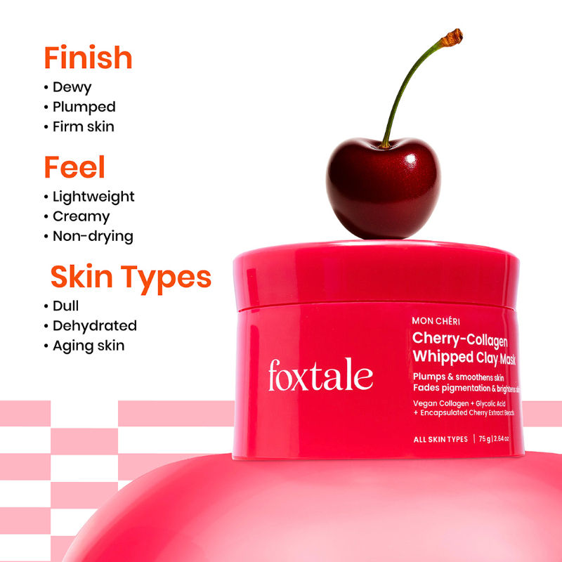Cherry Collagen Mask for Dull Skin, Brightening & Anti-Aging