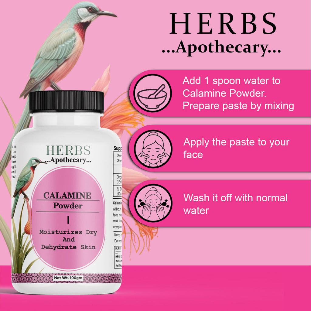 Herbs Apothecary Calamine Powder for Moisturize Dry And Dehydrate Skin