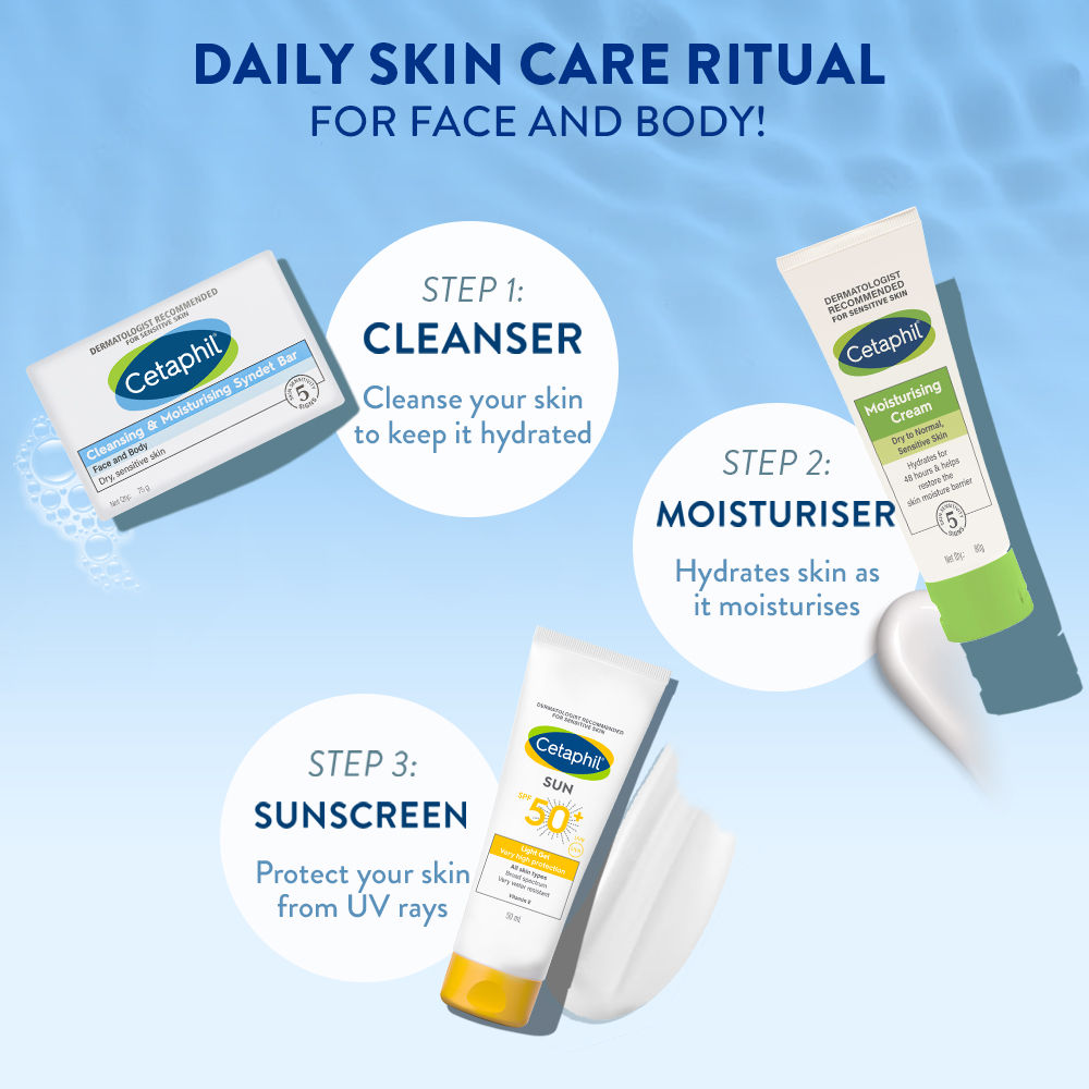 Cleansing & Moisturising Syndet Bar With Shea butter Dermatologist Recommended