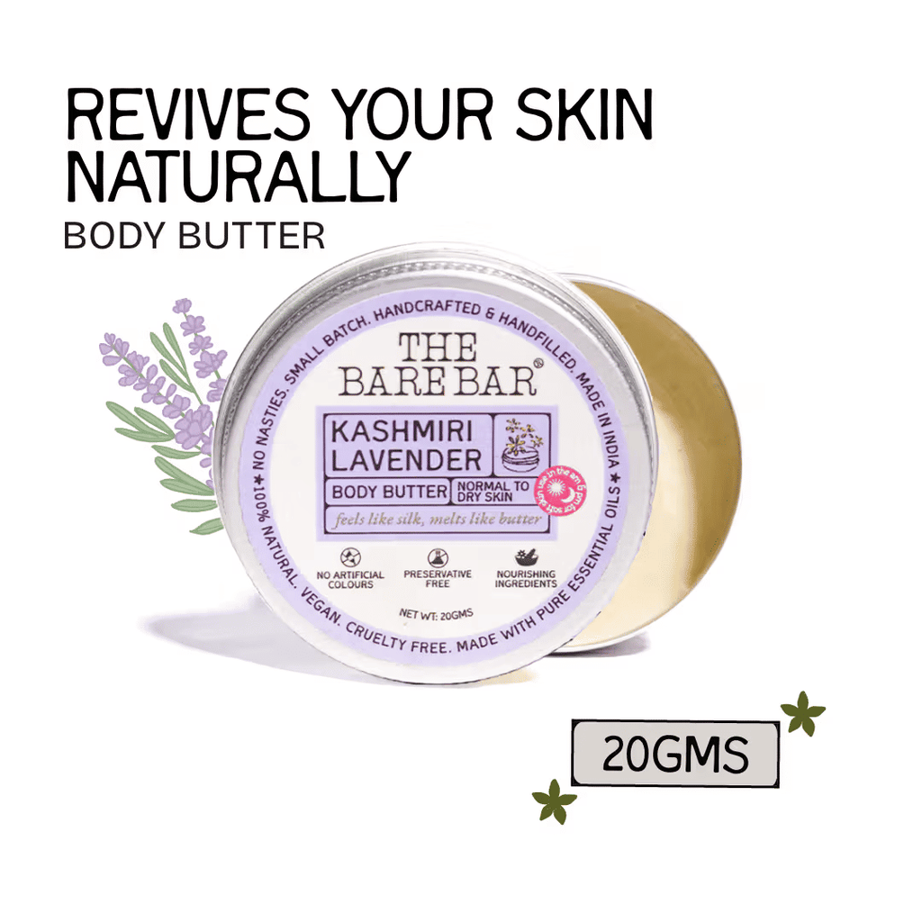 Kashmiri Lavender Body Butter - Calming body cream with shea and mango butters - 20g