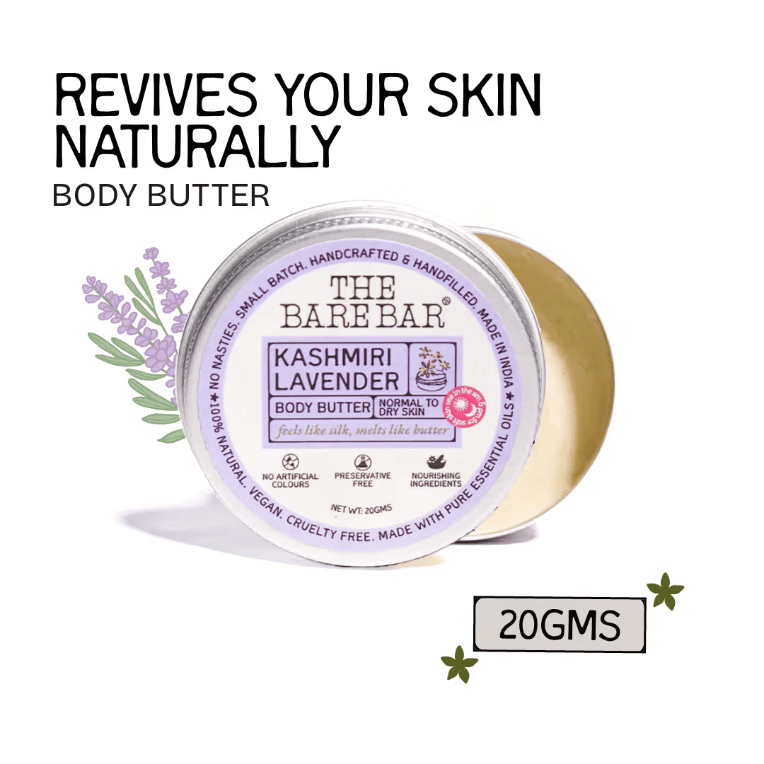 Kashmiri Lavender Body Butter - Calming body cream with shea and mango butters - 20g
