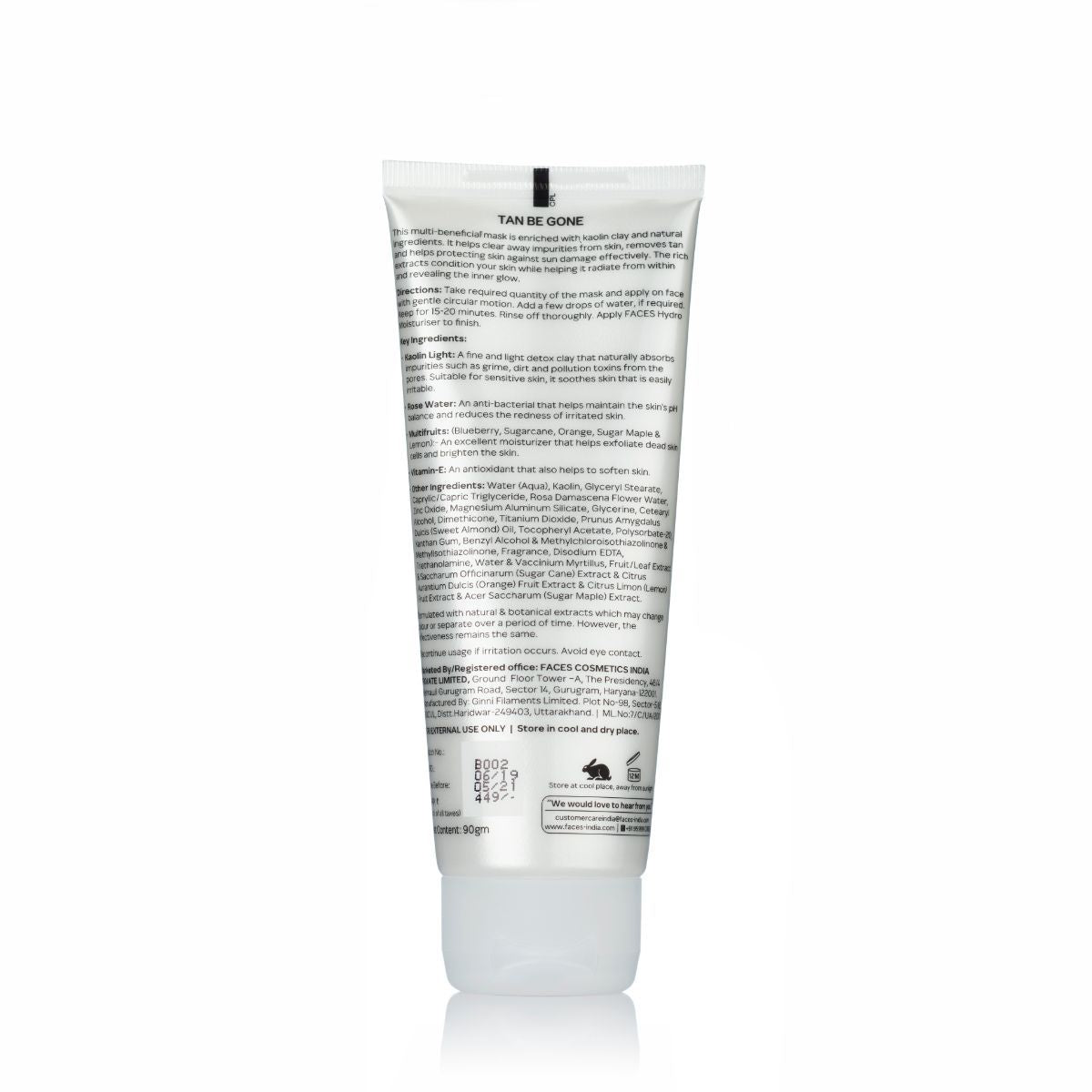 Tan Be Gone De Tan Skin Brightening Clay Mask