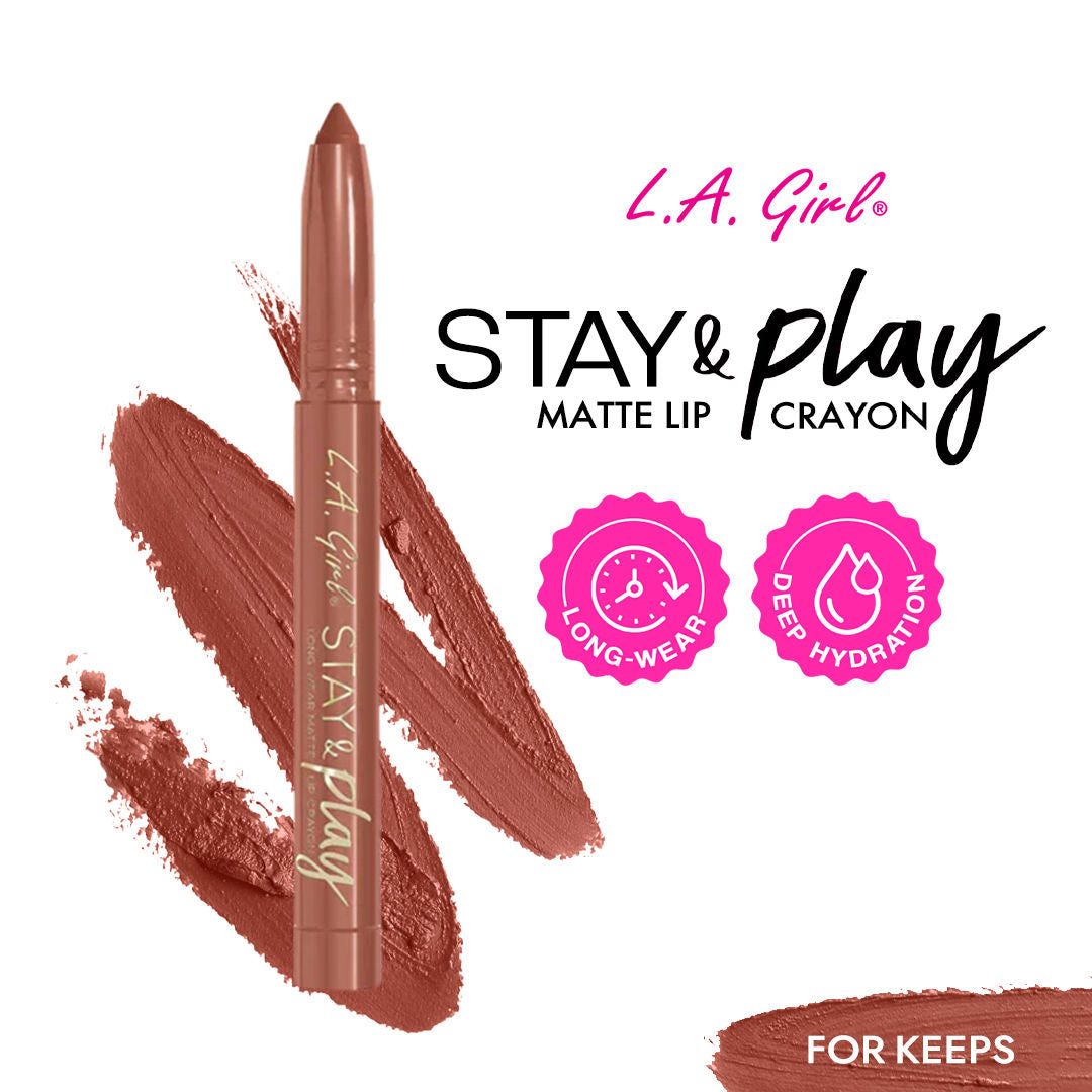 Stay & Play Matte Lip Crayon - For Keeps