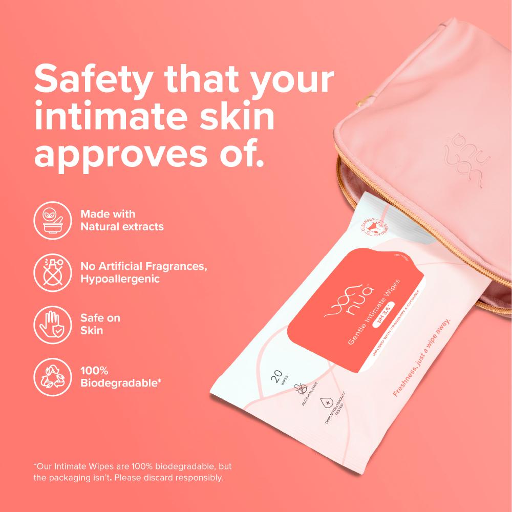 Gentle Intimate Wipes pH 3.5 | 100% Biodegradable