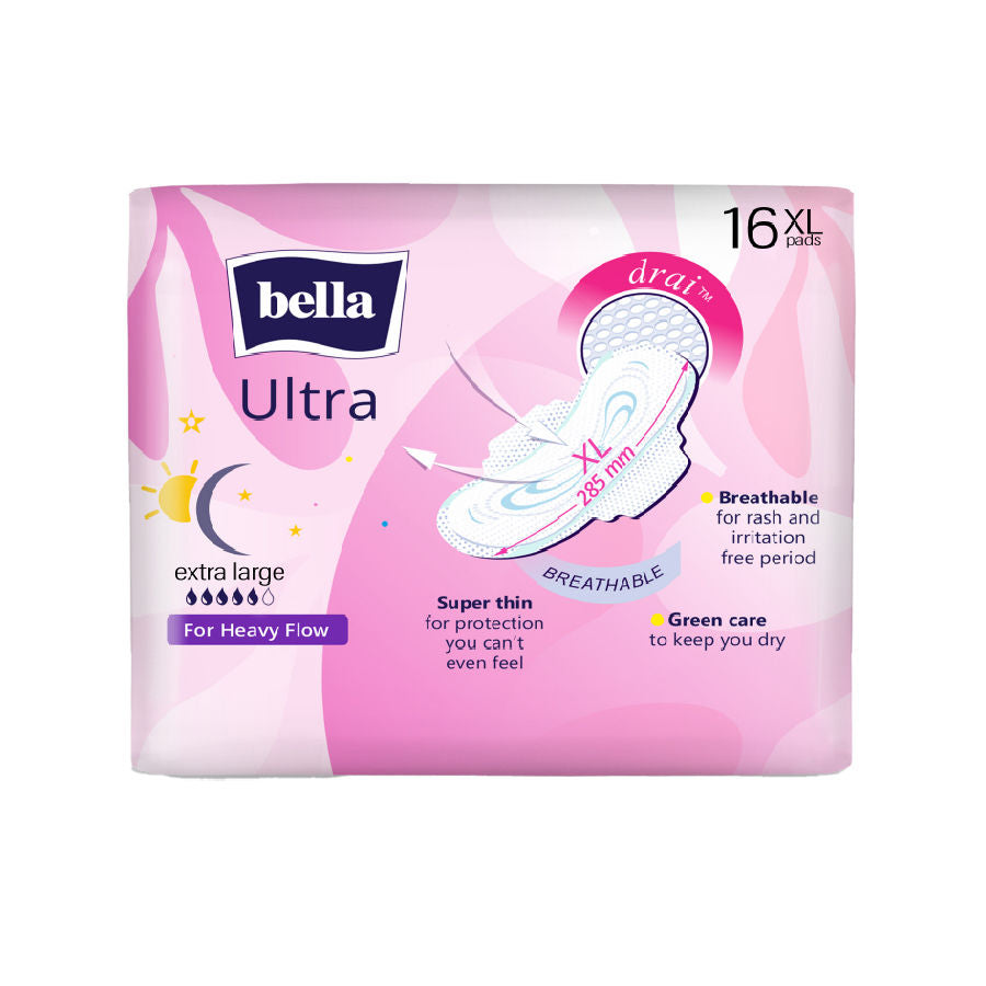 Ultra Thin Drai Sanitary Pads, Fast Absorbing, Breathable &Suitable For Heavy Flow (16 Pcs)