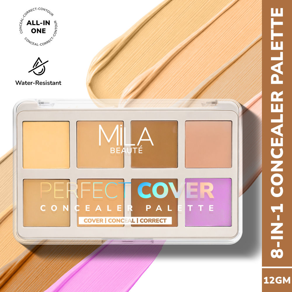 Perfect Cover Concealer Palette, 8 In 1 Conceal, Correct & Contour