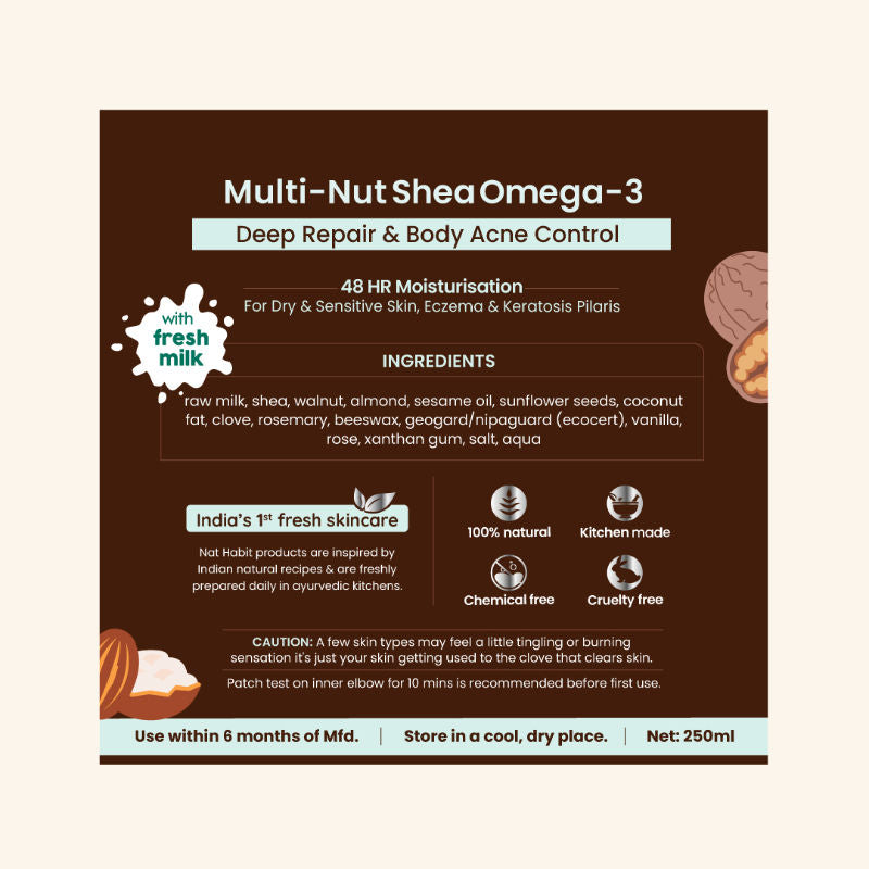 Multi-Nut Shea Omega-3 Fresh Malai Lotion