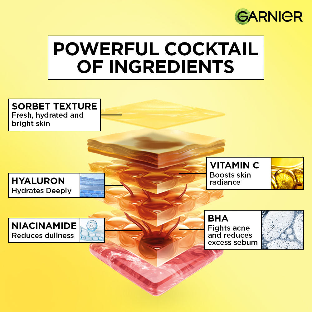 Fresh & Bright Vitamin C Sorbet Moisturizer, 4.5% Vit C, Hyaluronic Acid, Niacinamide