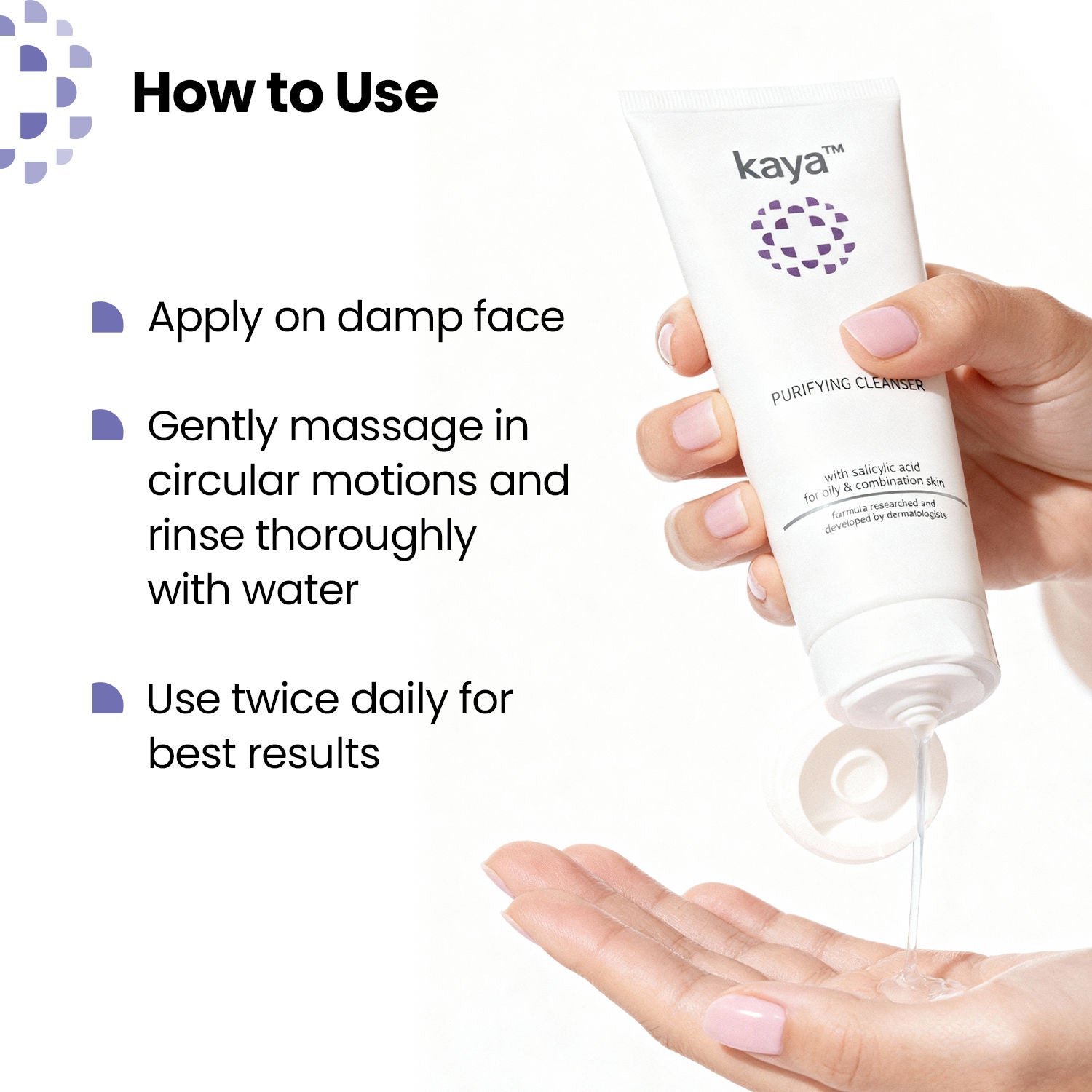 Acne Care Purifying Cleanser Salicylic Acid Face Wash Reduces Acne & Pimples for Pimple Prone Skin Face Wash for Oily Skin, 100ml