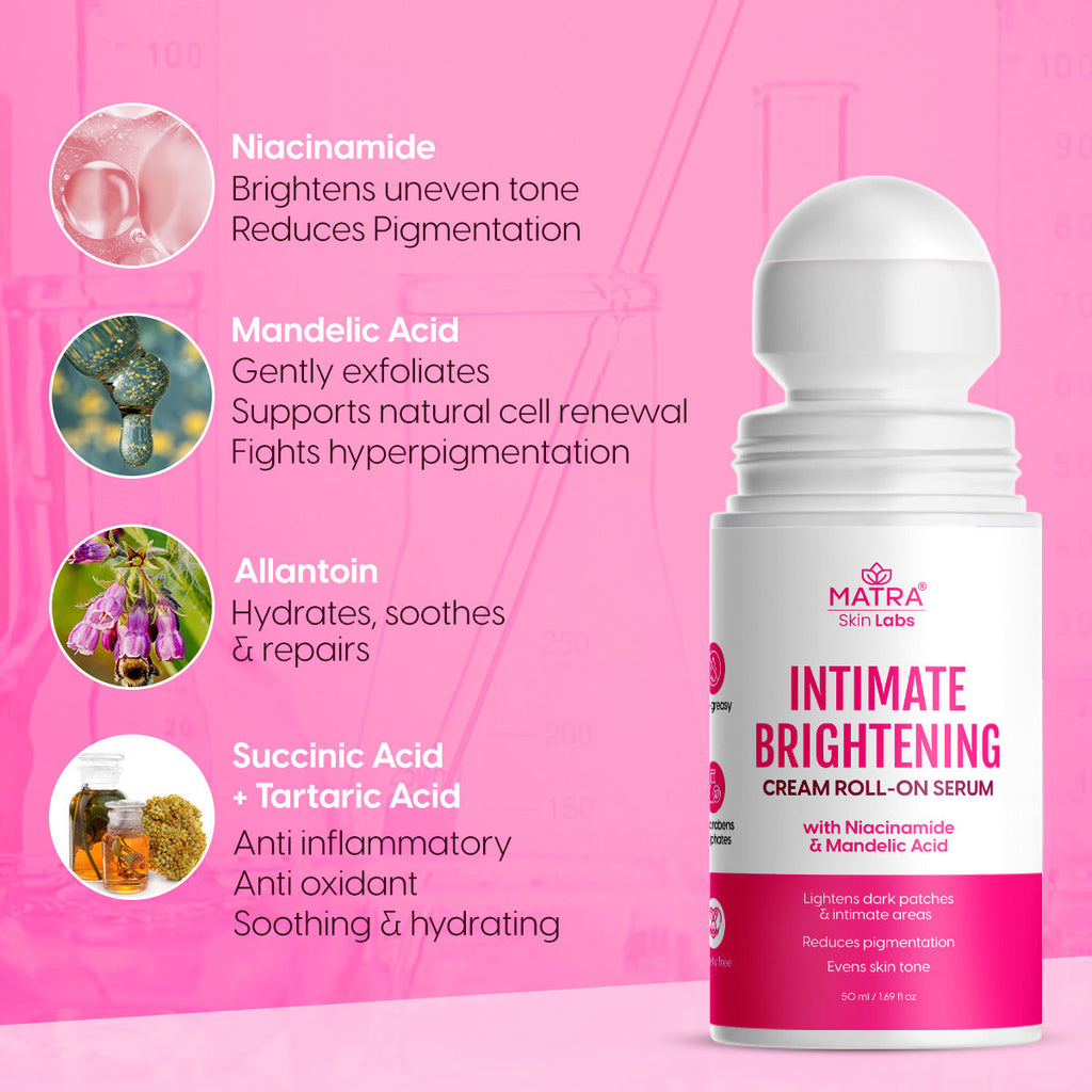 Skin Labs Intimate Brightening Cream Roll-On Serum for Lightening Dark Patches & Pigmentation