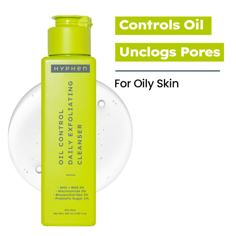 Oil Control Daily Exfoliating Cleanser 2% AHA + BHA Salicylic Acid Face Wash For Oily Skin & Acne