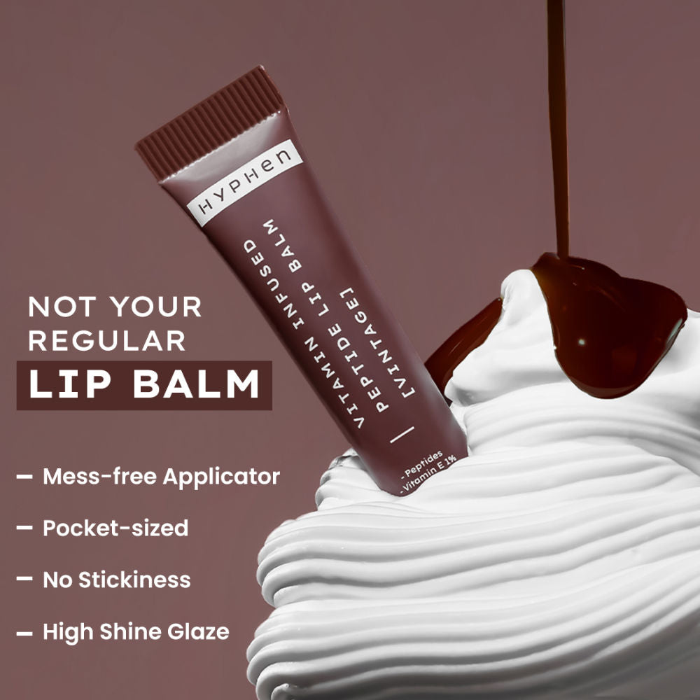 Tinted Lip Balm- Vintage, 1% Vit E, 2% Squalane & Peptides, Brightens, Moisturizes Dry Lips