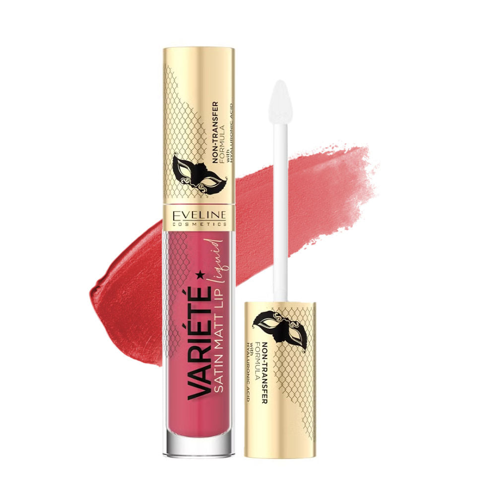 Variete Satin Matt Lip Liquid Lipstick - 06 Strawberry Coctail