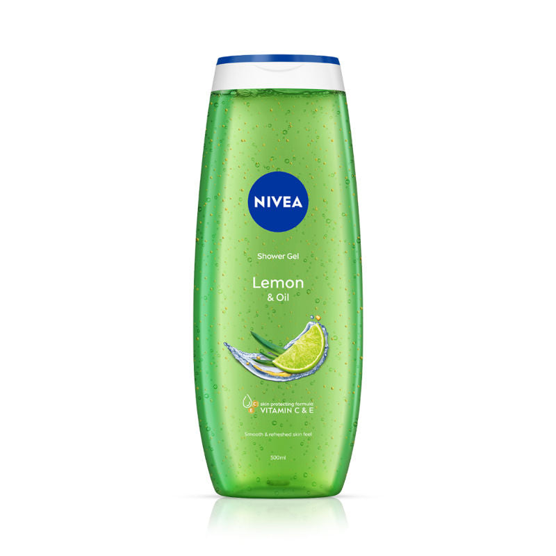 Body Wash, Lemon & Oil Shower Gel, Pampering Care & Refreshing Scent of Lemon