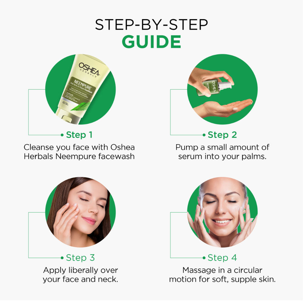 Neempure Anti-Acne Face Serum With Neem & Willow Bark Extracts Reduces Acne & Pimples