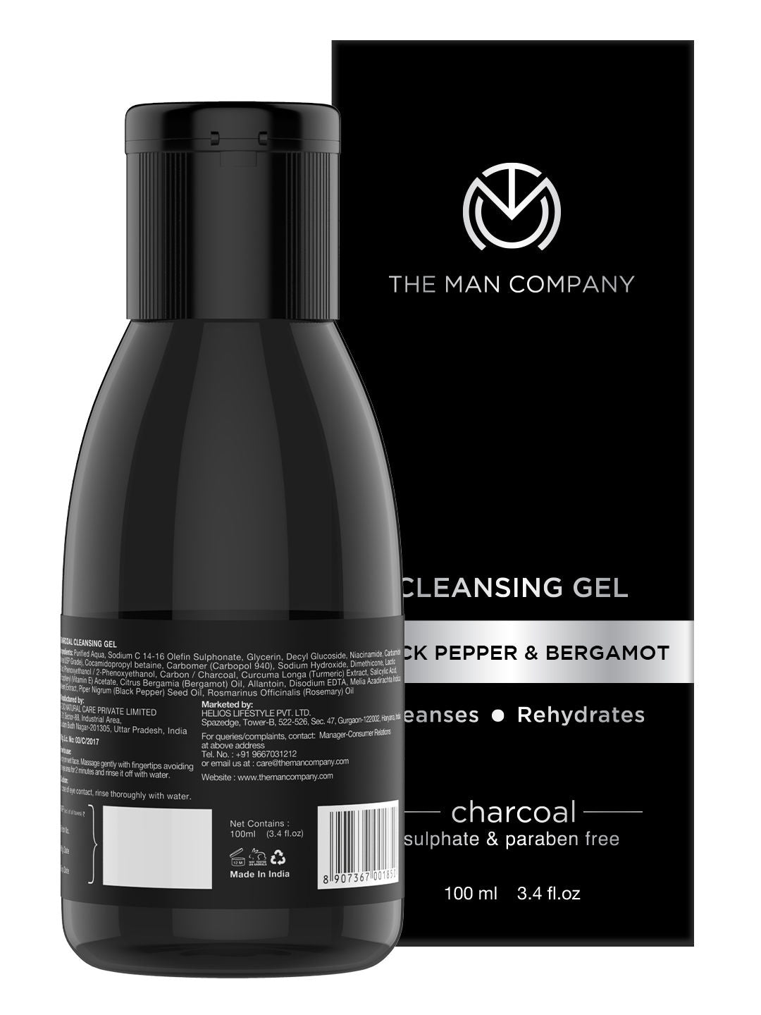 Charcoal Cleansing Gel With Bergamot & Black Pepper