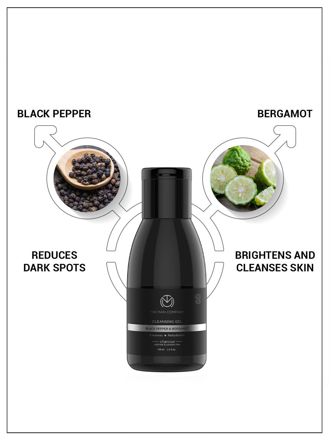 Charcoal Cleansing Gel With Bergamot & Black Pepper