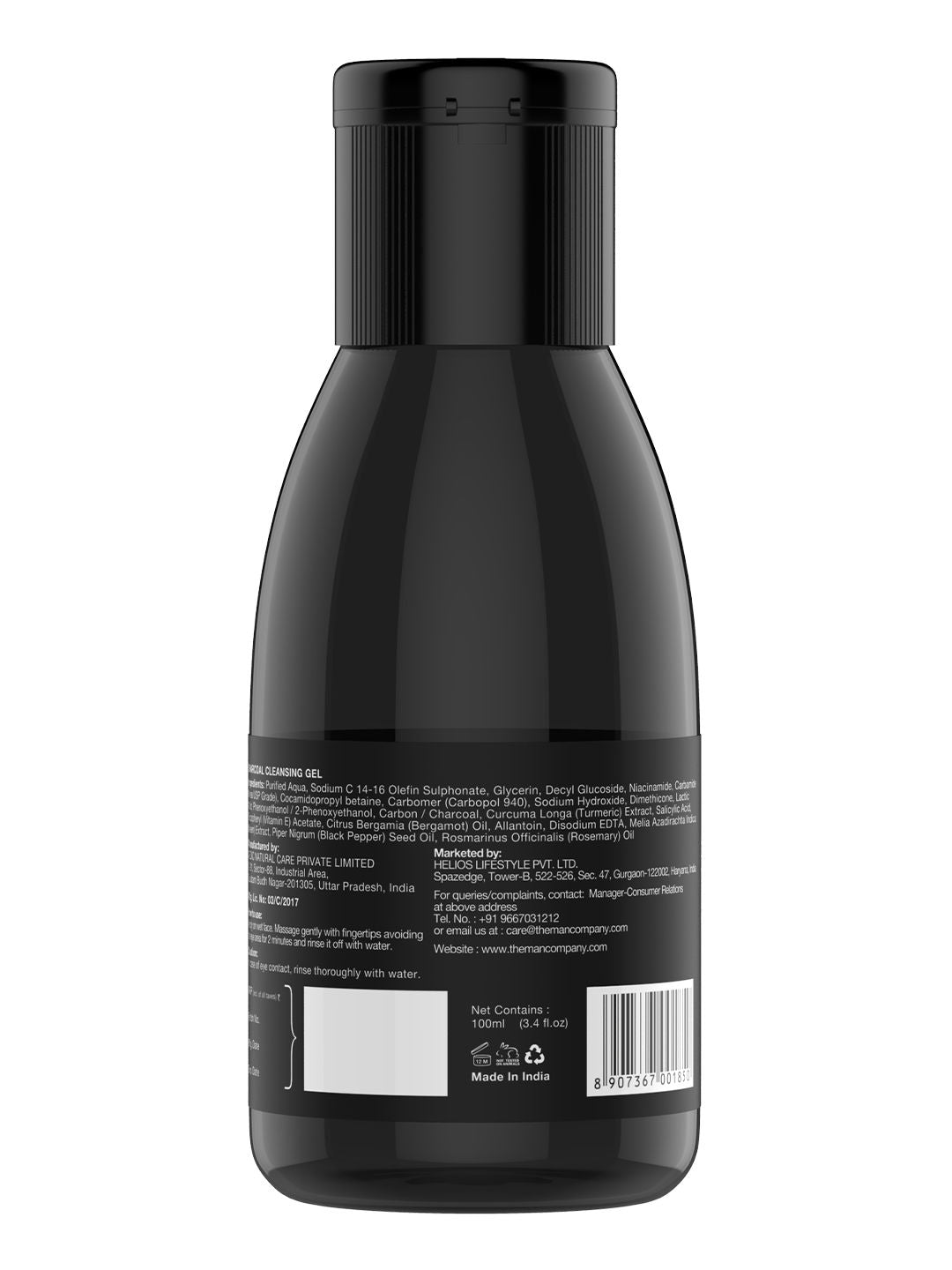 Charcoal Cleansing Gel With Bergamot & Black Pepper