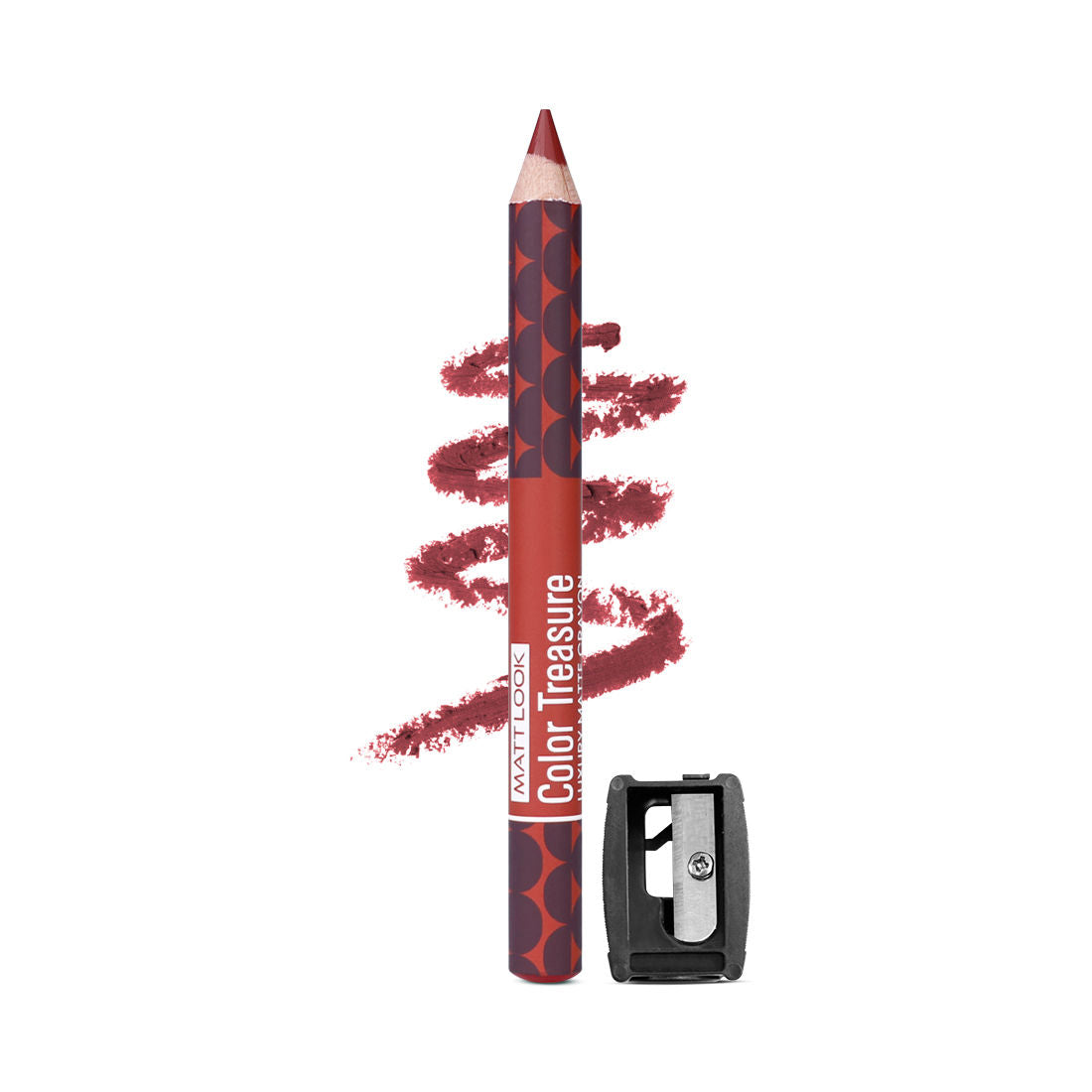 Color Treasure Luxury Matte Lip Pencil Crayon - 05 Real Burgundy