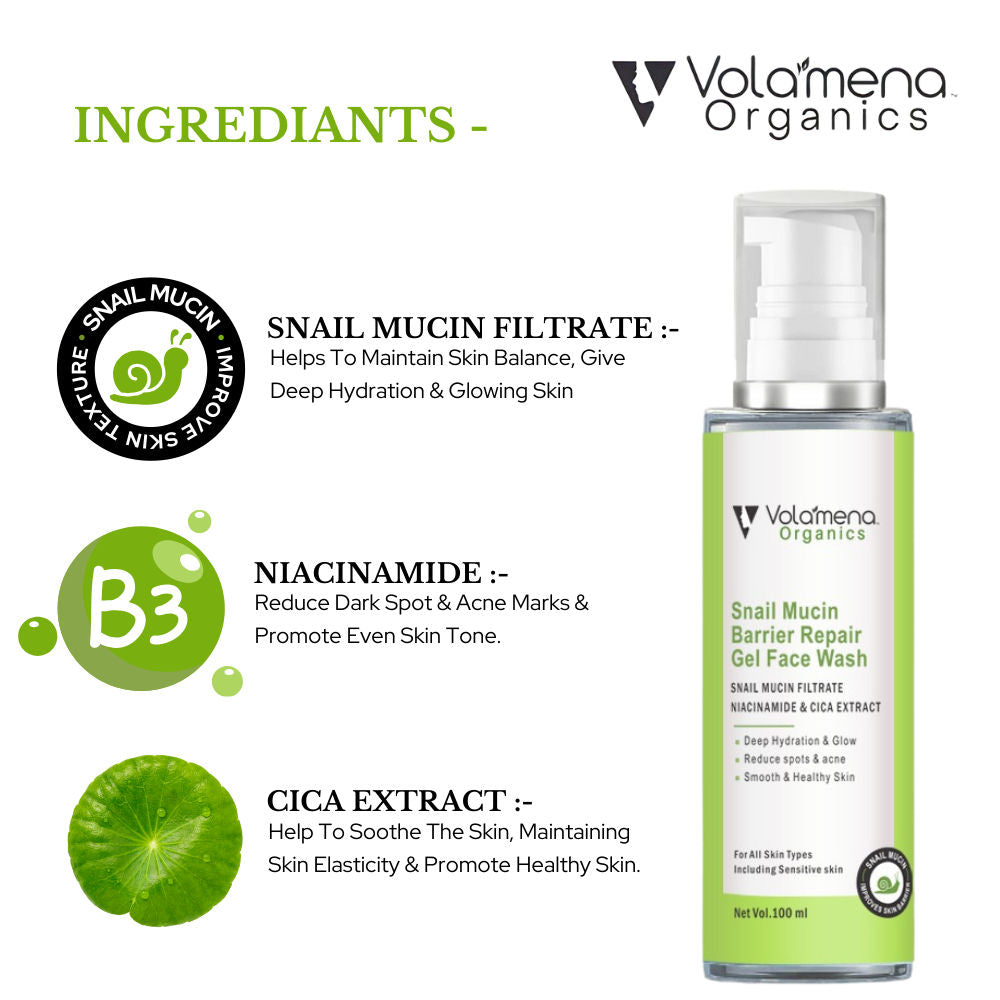 Snail Mucin Barrier Repair Gel Face Wash