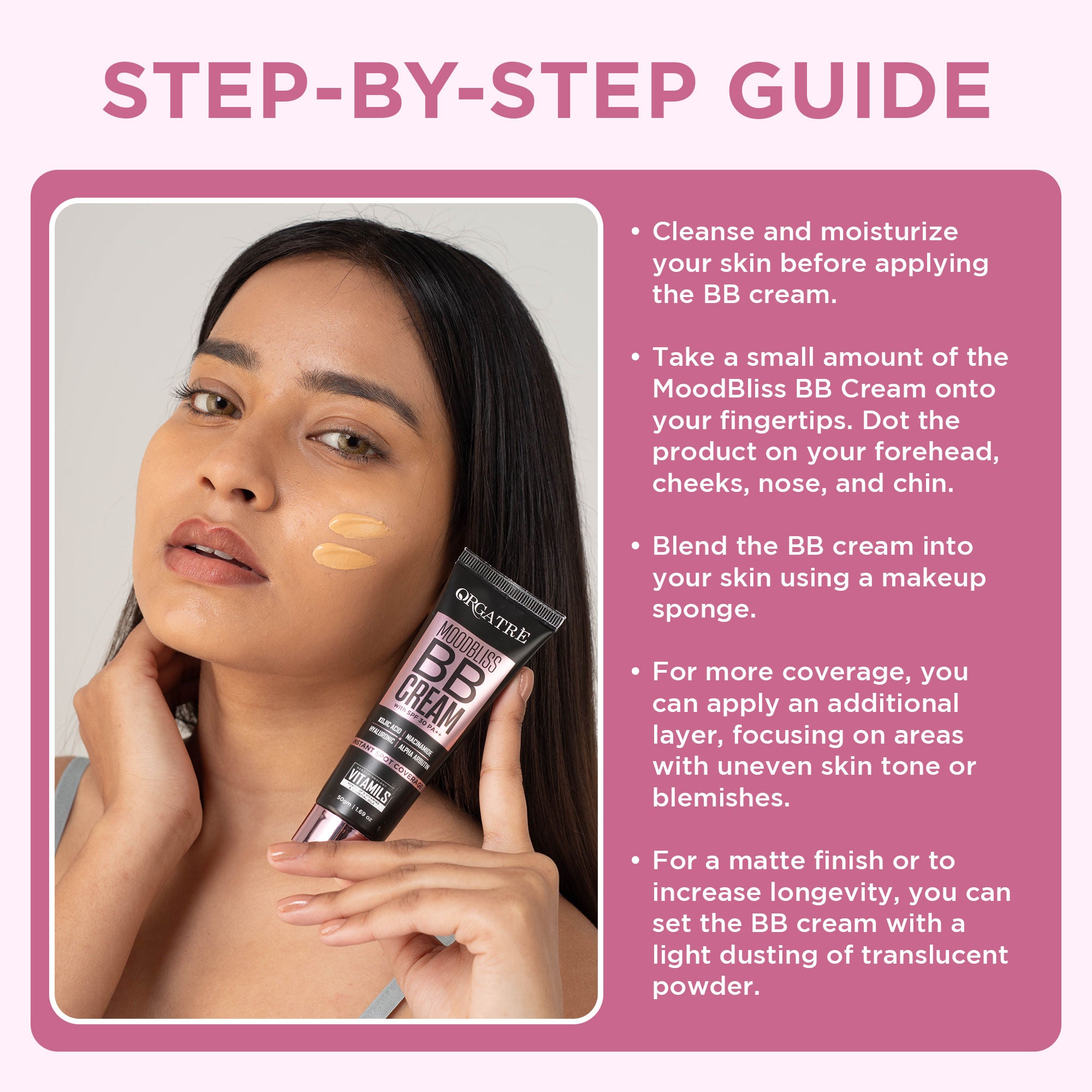Moodbliss BB Cream Instant Spot Coverage Light Makeup Glow With SPF 30 PA++